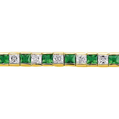 Gold-Plated Brass  Tennis Bracelet - GVB103BREMGP