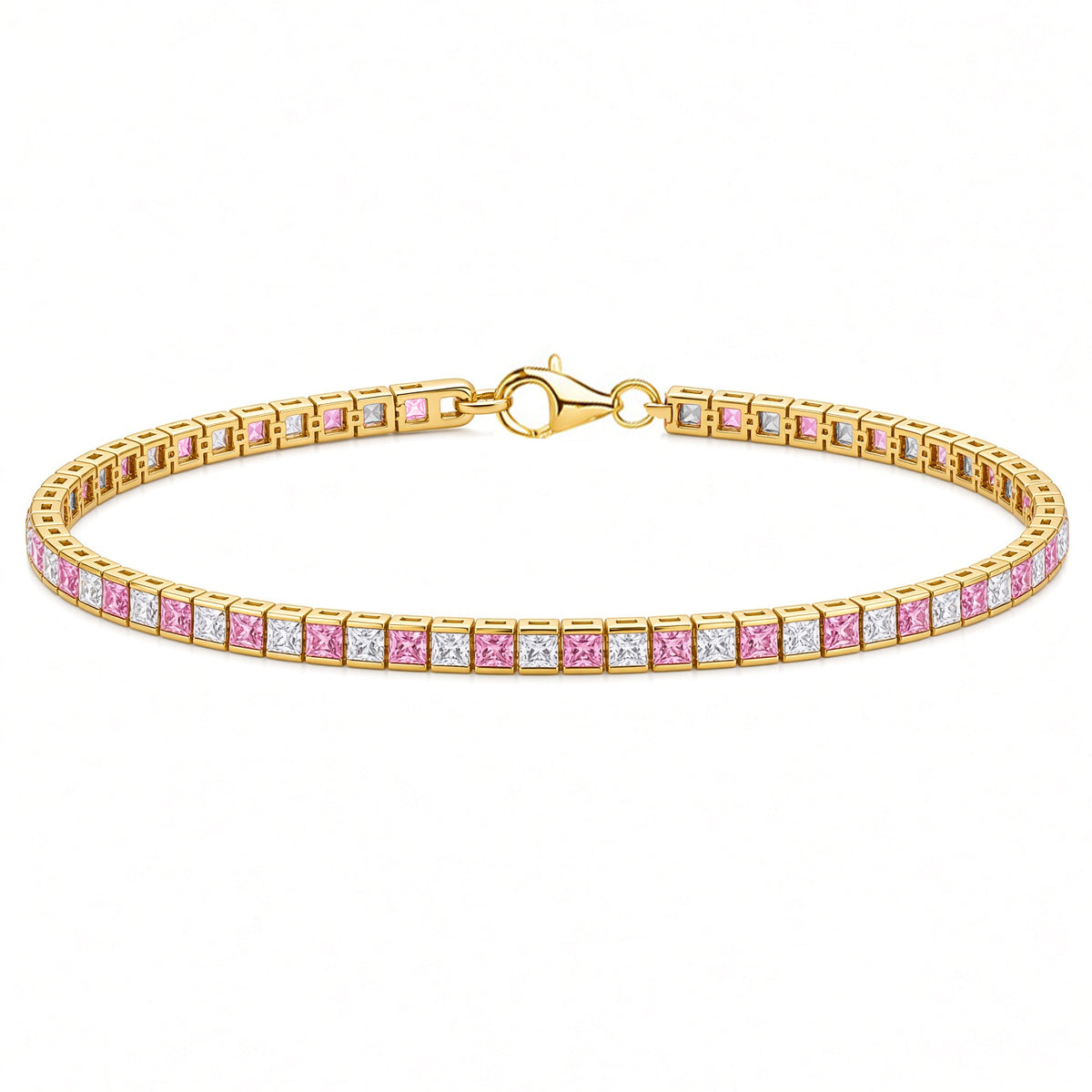 Gold-Plated Brass  Tennis Bracelet - GVB103BRPGP