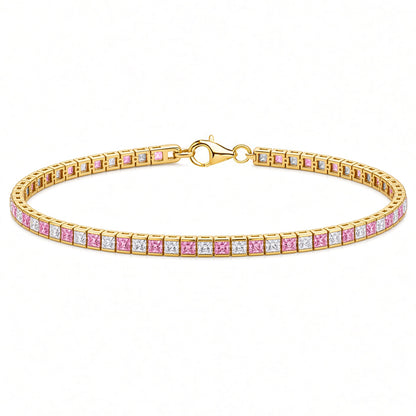 Gold-Plated Brass  Tennis Bracelet - GVB103BRPGP