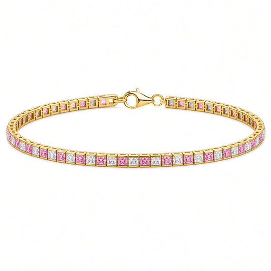 Gold-Plated Brass  Tennis Bracelet - GVB103BRPGP