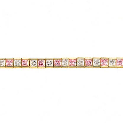 Gold-Plated Brass  Tennis Bracelet - GVB103BRPGP