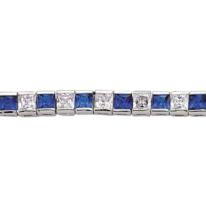 Rhodium Plated Brass  Tennis Bracelet - GVB103BRSAP
