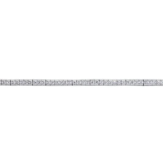 Silver  Princess CZ Tennis Eternity Line Bracelet 3mm 7.5" + 1" - GVB105