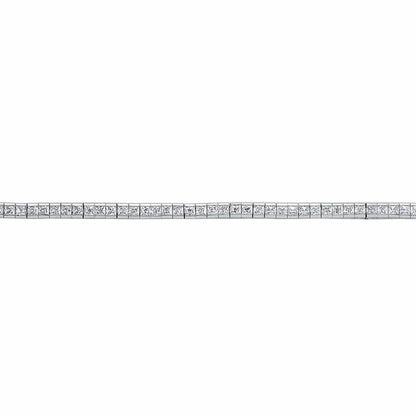 Silver  Princess CZ Tennis Eternity Line Bracelet 3mm 7.5" + 1" - GVB105