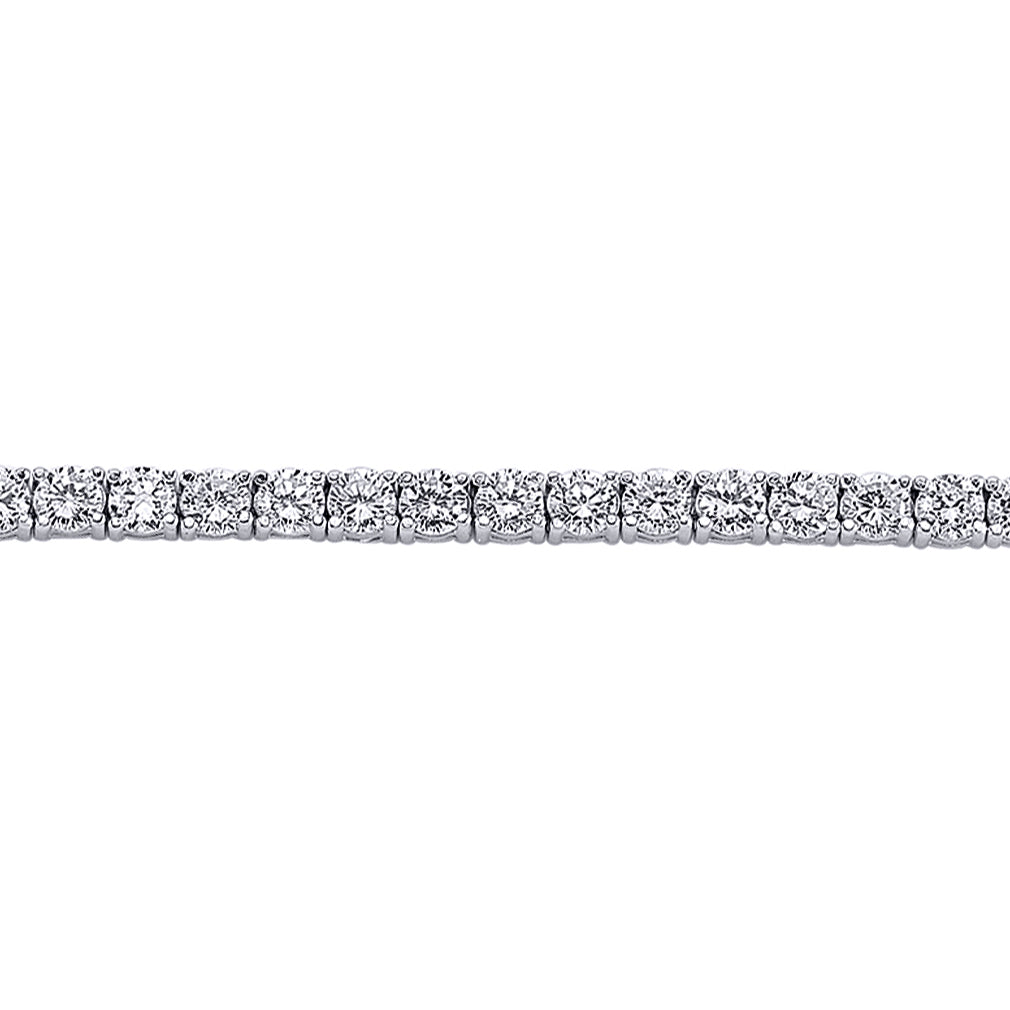 Silver  CZ Eternity Tennis Bracelet 6mm 7 inch - GVB168