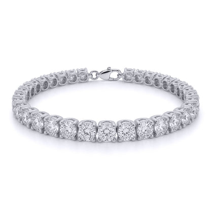Rhodium Plated Brass  Tennis Bracelet - GVB168BR