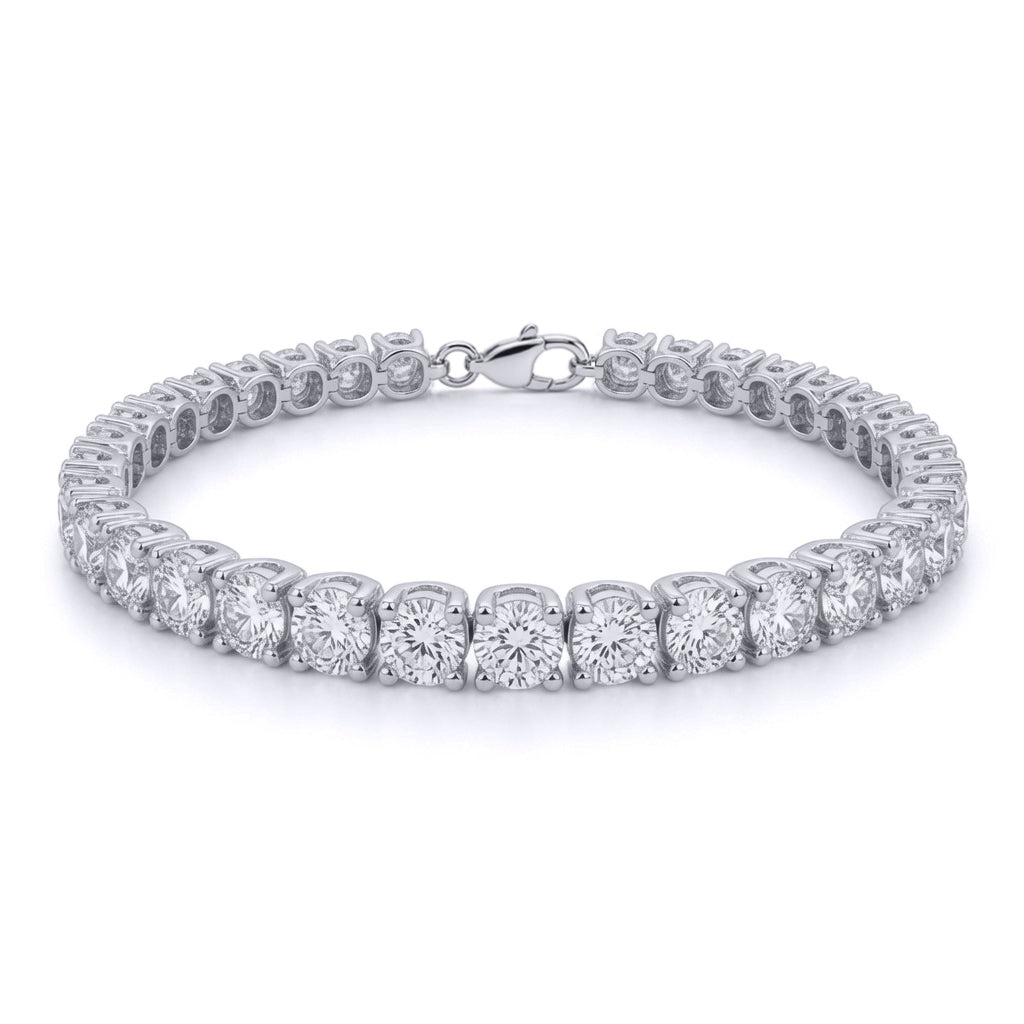 Rhodium Plated Brass  Tennis Bracelet - GVB168BR