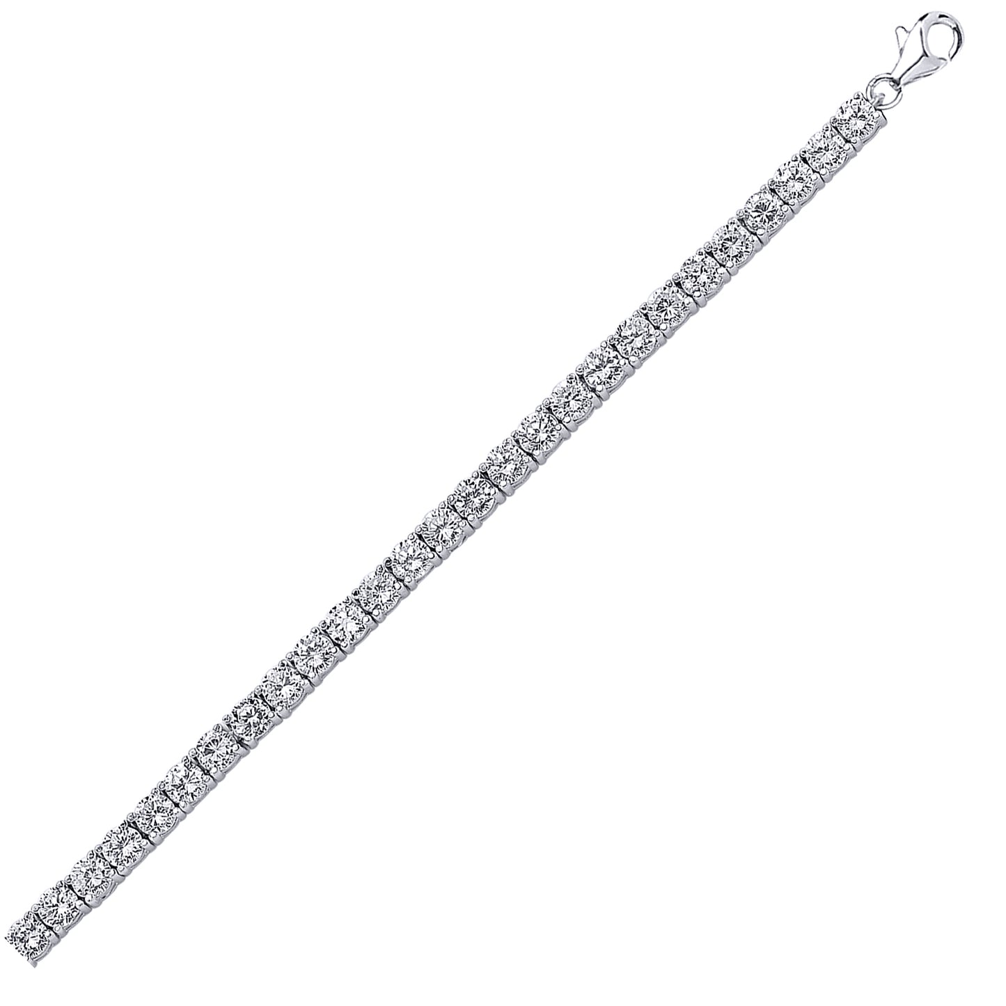 Silver  CZ Eternity Tennis Bracelet 6mm 7 inch - GVB168