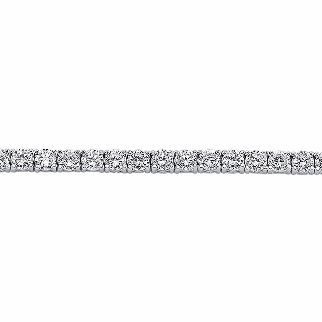 Silver  CZ Eternity Tennis Bracelet 6mm 7 inch - GVB168