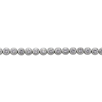 Silver  CZ Bubble Donut Eternity Tennis Bracelet 5mm 7 inch - GVB171