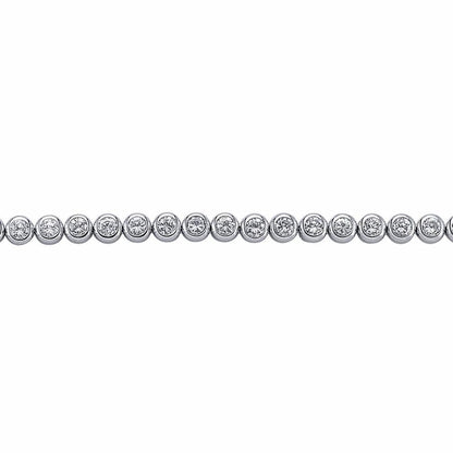 Silver  CZ Bubble Donut Eternity Tennis Bracelet 5mm 7 inch - GVB171