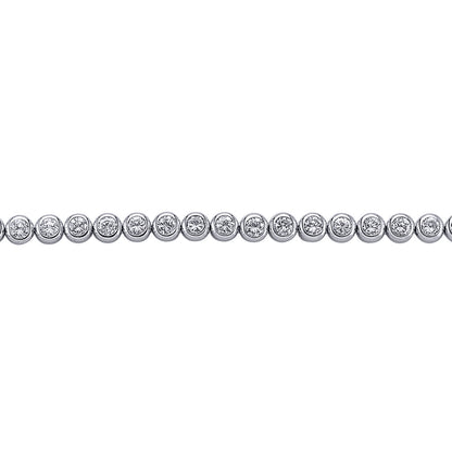 Silver  CZ Bubble Donut Eternity Tennis Bracelet 5mm 7 inch - GVB171