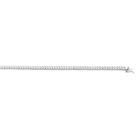 Silver  Marquise CZ Eternity Tennis Bracelet 5mm 7 inch - GVB191