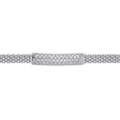 Silver  CZ Correanna Bar Bracelet - GVB205RH