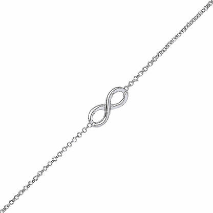 Silver  Infinity Charm Bracelet 7mm - GVB220