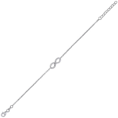 Silver  Infinity Charm Bracelet 7mm - GVB220