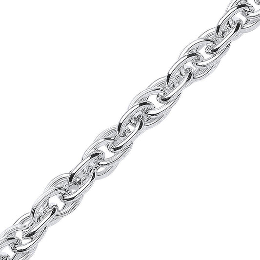Silver  Prince of Wales Chain Bracelet 8mm 8.5 inch - GVB282