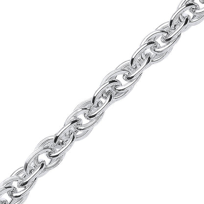 Silver  Prince of Wales Chain Bracelet 8mm 8.5 inch - GVB282