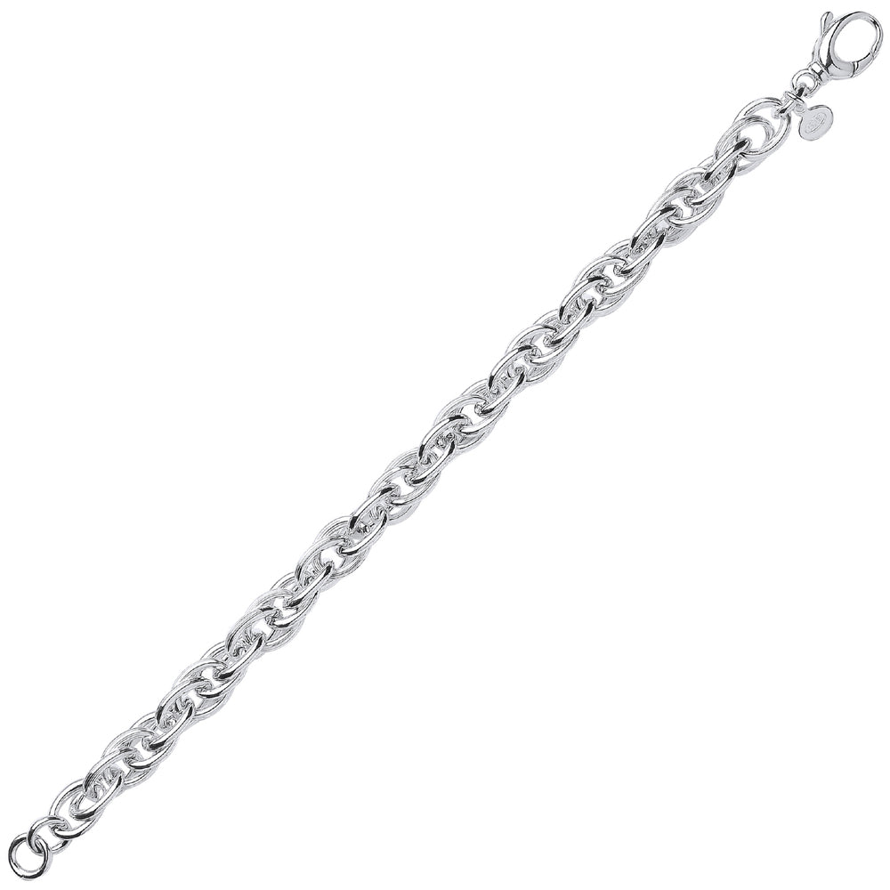 Silver  Prince of Wales Chain Bracelet 8mm 8.5 inch - GVB282