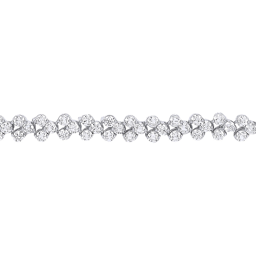 Silver  CZ Eternity Tennis Bracelet 7mm 7 inch - GVB296