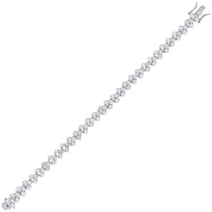 Silver  CZ Eternity Tennis Bracelet 7mm 7 inch - GVB296