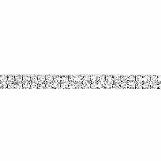 Silver  CZ Eternity Tennis Bracelet 5mm 7 inch - GVB297