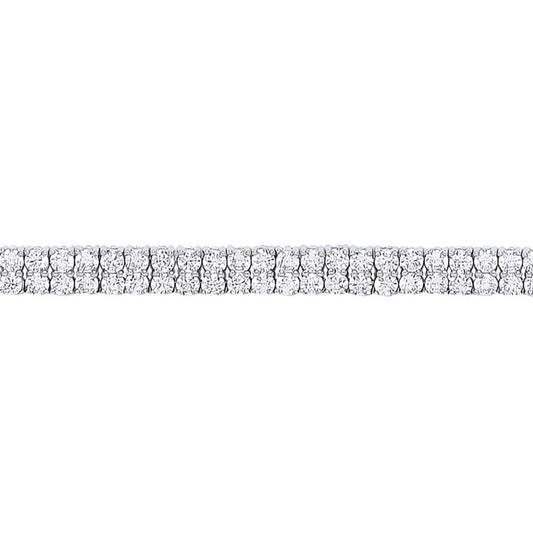 Silver  CZ Eternity Tennis Bracelet 5mm 7 inch - GVB297