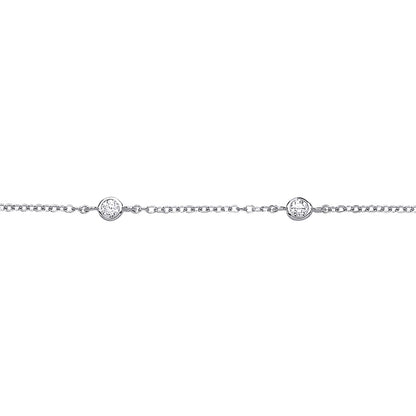 Silver  CZ By The Inch Yard Infinity Bracelet 5mm 7.5 inch - GVB327