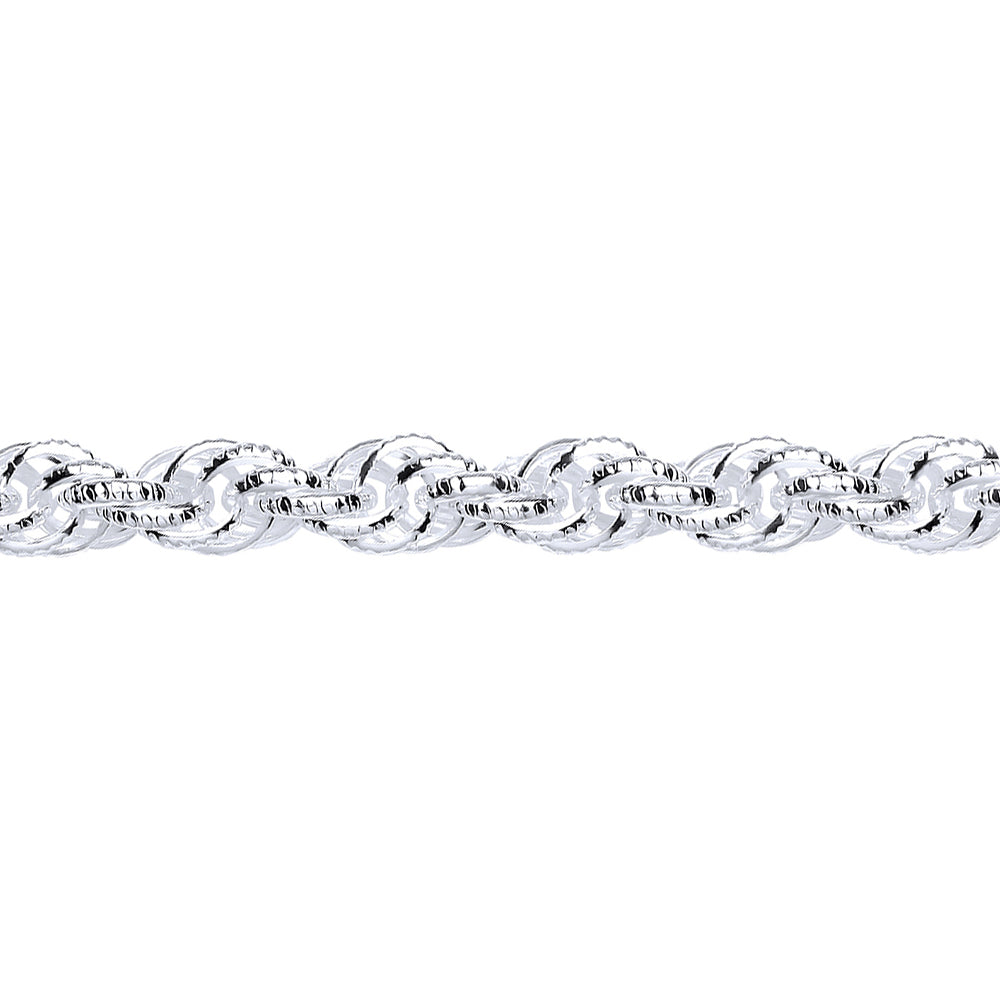 Silver  Chunky Rope Chain Bracelet - GVB347
