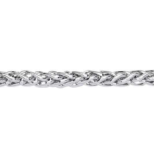 Silver  Chunky Spiga Chain Bracelet 9mm 8.25 inch - GVB350