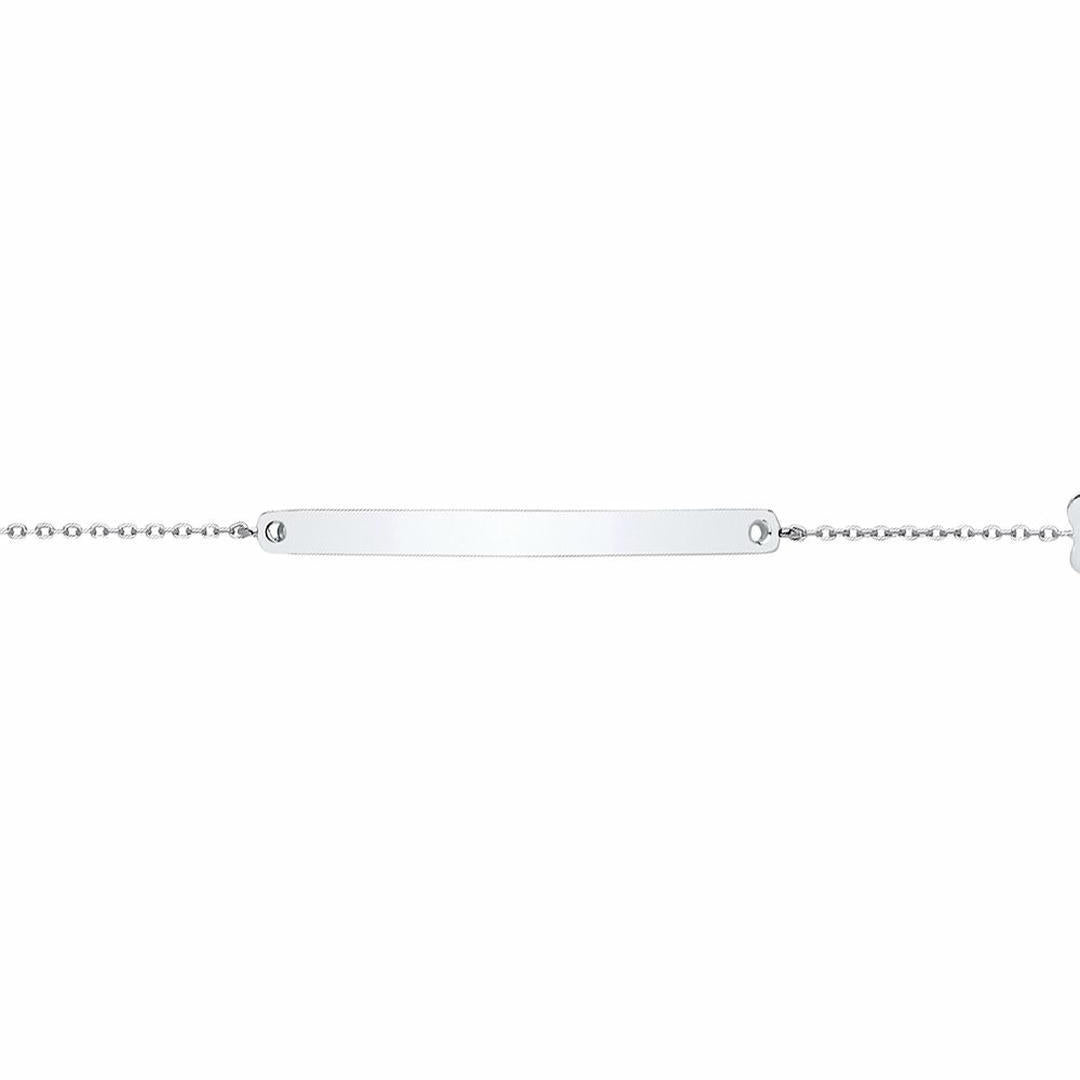 Silver  Infinity Love Heart ID Identity Bracelet 7mm - GVB379