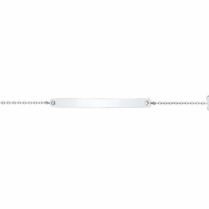 Silver  Infinity Love Heart ID Identity Bracelet 7mm - GVB379