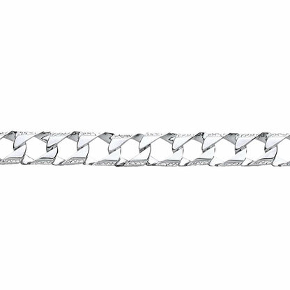 Mens Silver  Lizard Skin Curb Cast Bracelet 10mm - GVB400