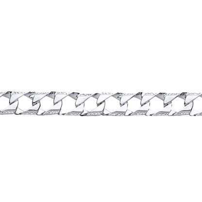 Mens Silver  Lizard Skin Curb Cast Bracelet 10mm - GVB400