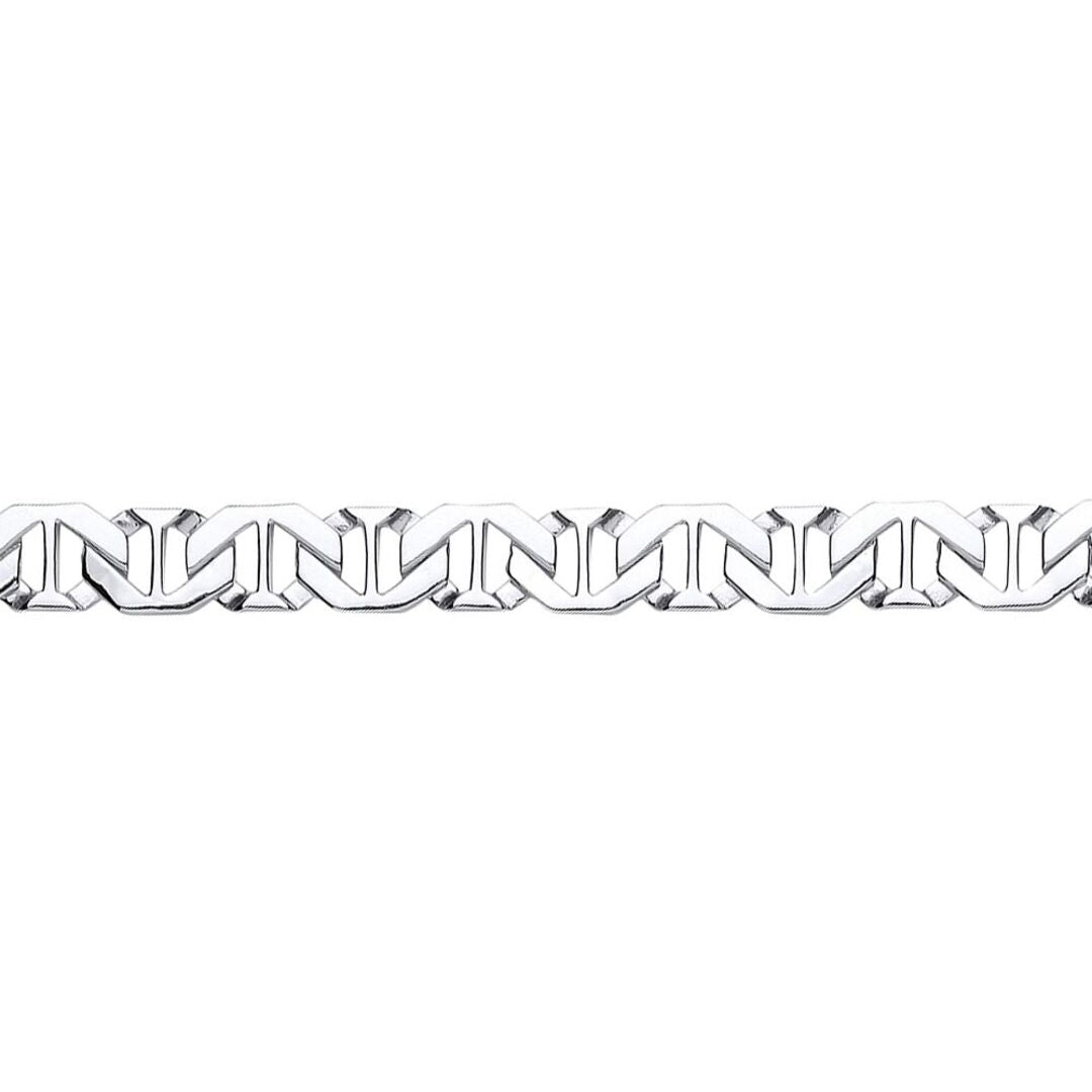 Mens Silver  Marine Link Cast Bracelet 9mm 8.5 inch - GVB406