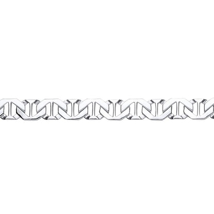 Mens Silver  Marine Link Cast Bracelet 9mm 8.5 inch - GVB406