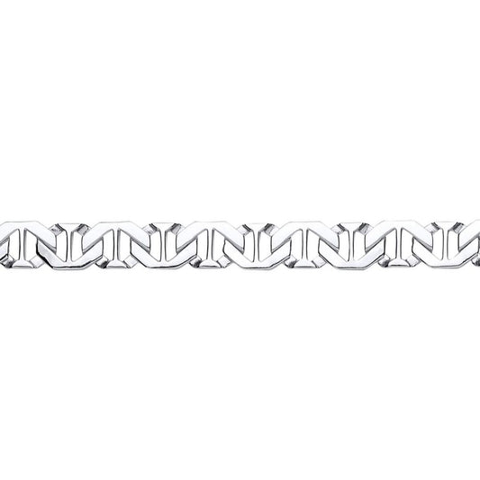 Mens Silver  Marine Link Cast Bracelet 9mm 8.5 inch - GVB406