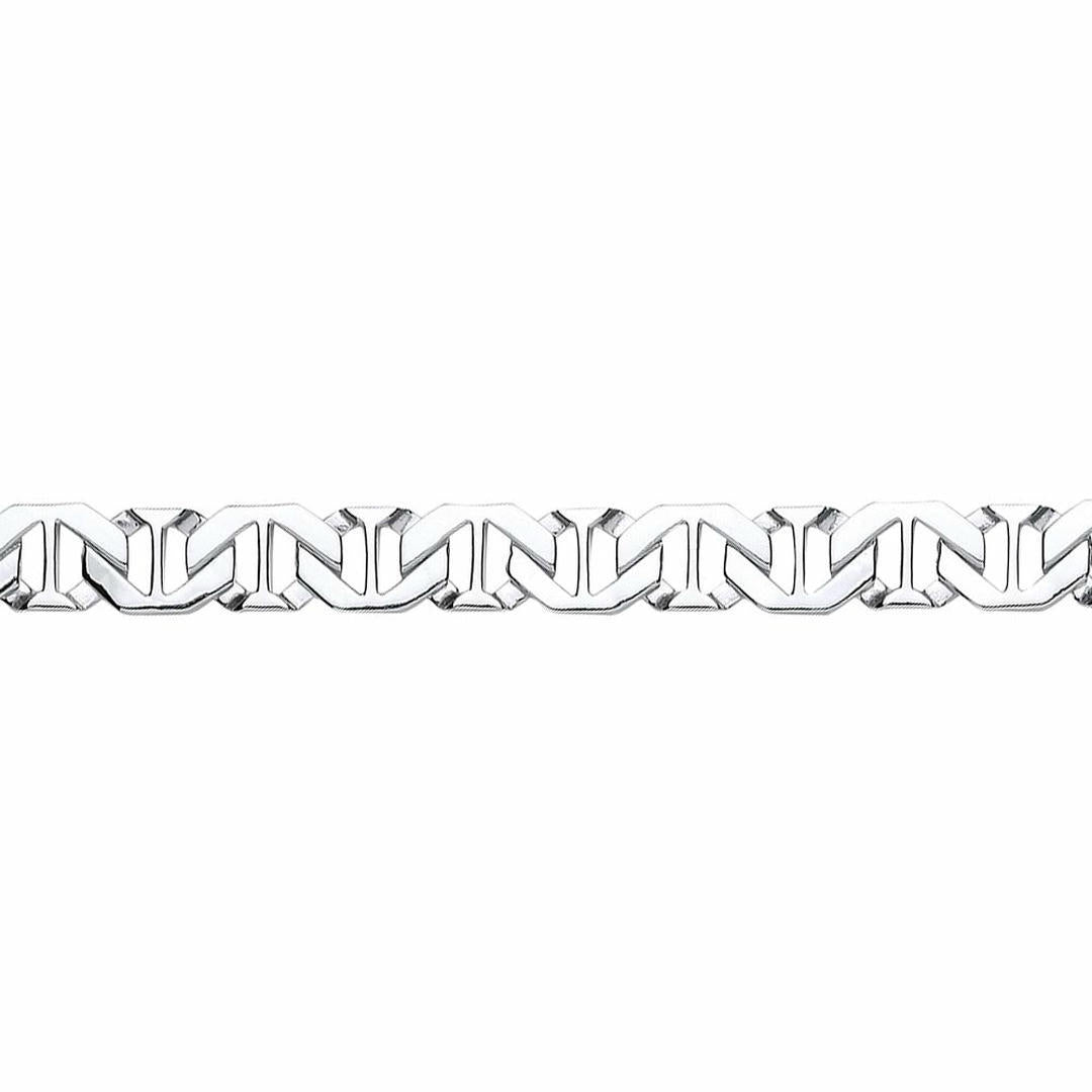 Mens Silver  Marine Link Cast Bracelet 9mm 8.5 inch - GVB406