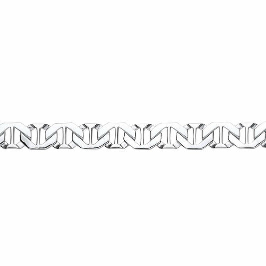 Mens Silver  Marine Link Cast Bracelet 9mm 8.5 inch - GVB406