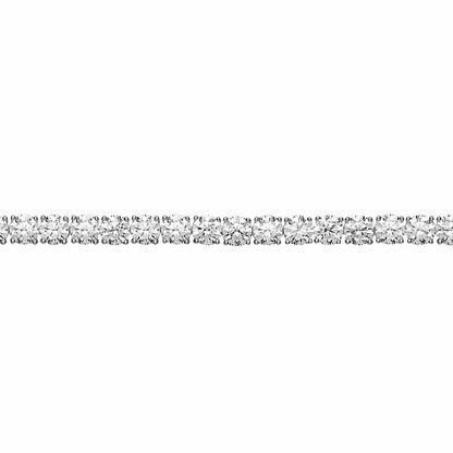 Silver  CZ Halo Clasp Eternity Tennis Bracelet 5mm 7.5 inch - GVB407