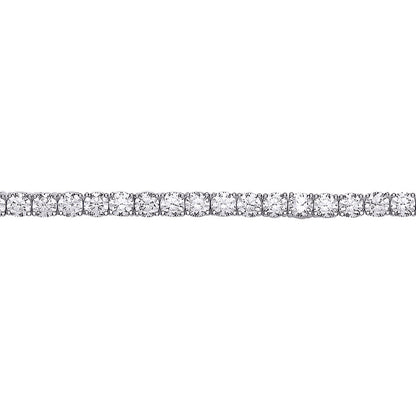 Silver  CZ Line Tennis Bracelet 4mm - GVB416WH