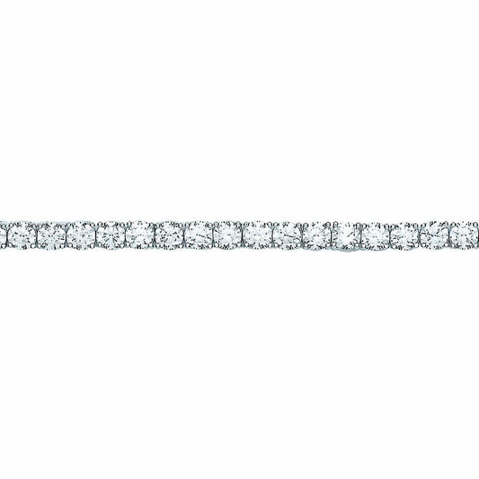 Silver  CZ Line Tennis Bracelet 4mm - GVB416WH