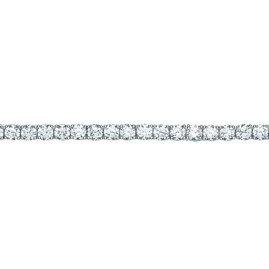 Silver CZ Line Tennis Bracelet 4mm - GVB416WH