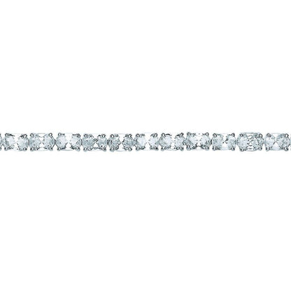 Silver  Oval CZ Line Tennis Bracelet 4mm - GVB417