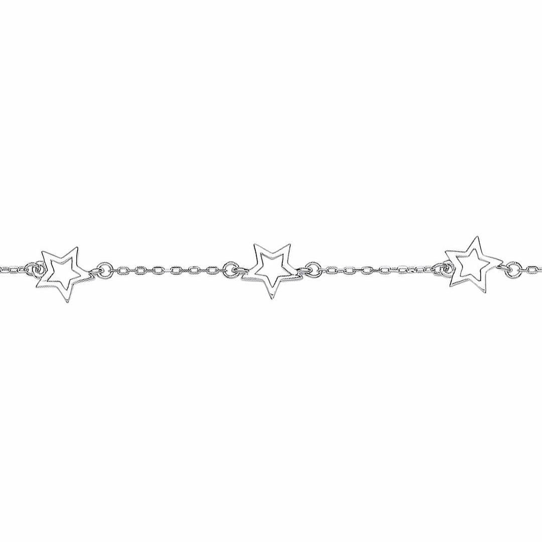 Silver  5 Star Meltzer Superstar Charm Bracelet 8mm - GVB439