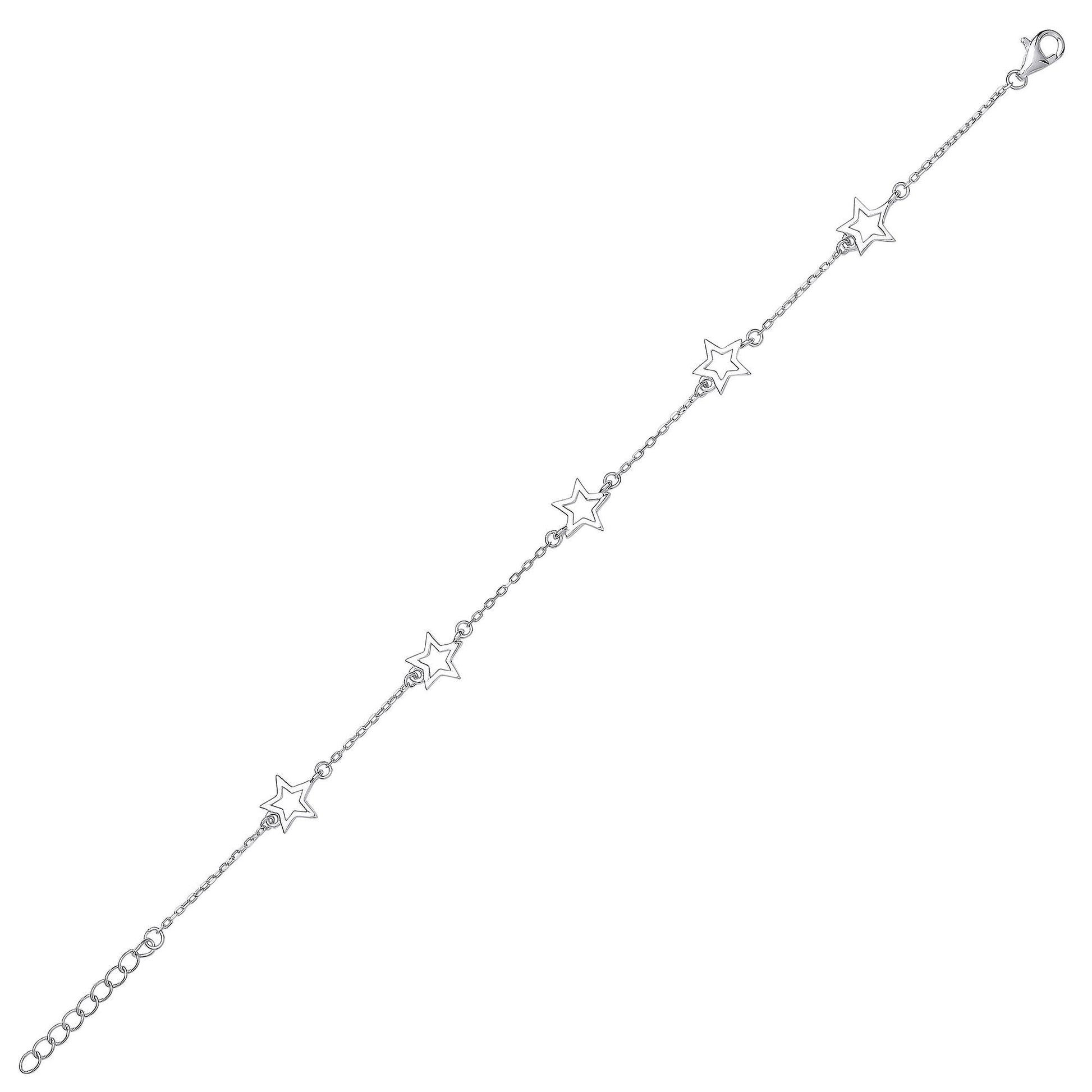 Silver  5 Star Meltzer Superstar Charm Bracelet 8mm - GVB439