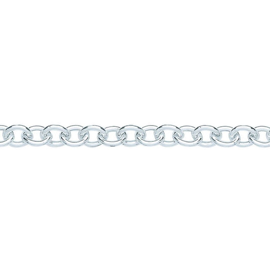 Silver Classic Polished Oval Belcher Bracelet 6mm - GVB460
