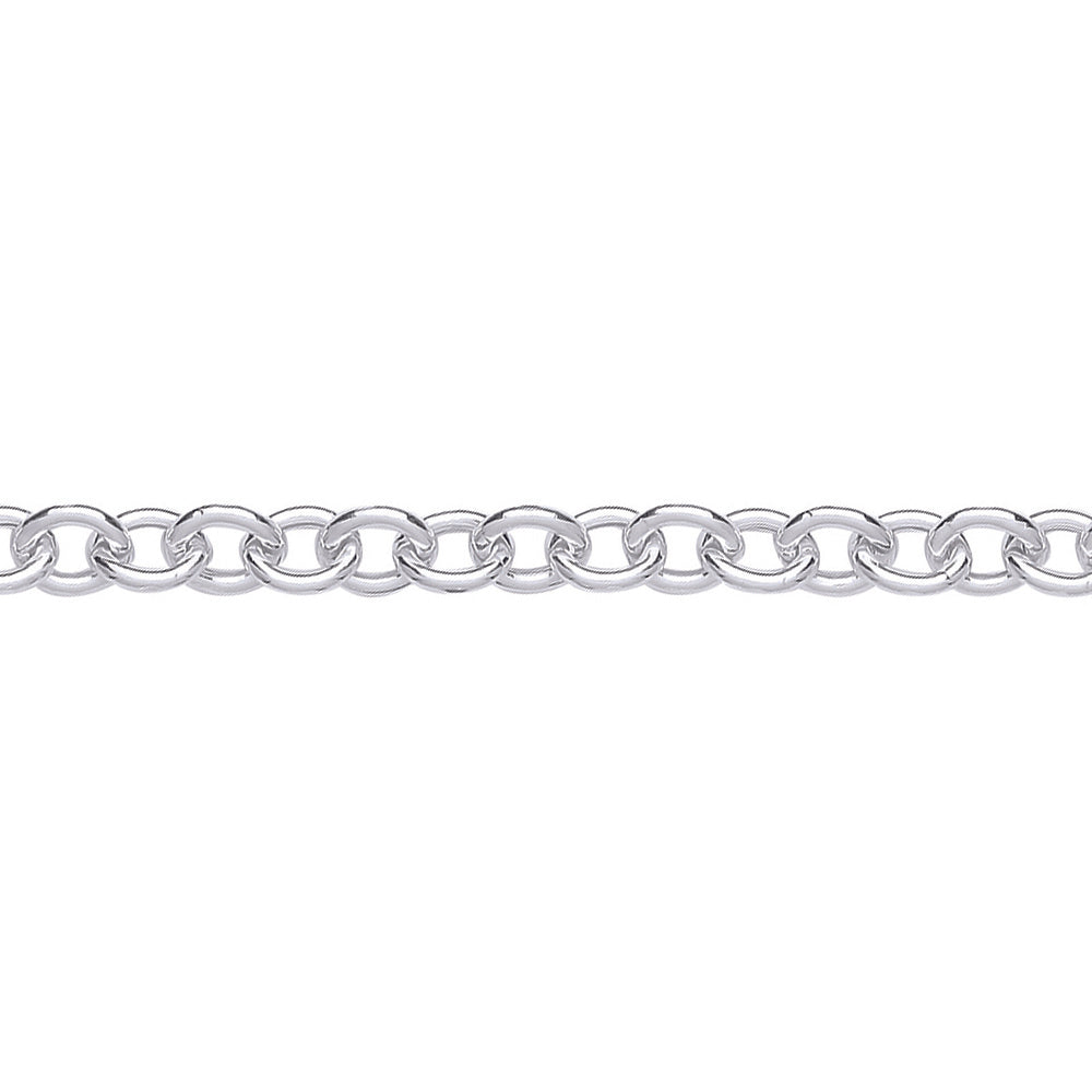 Silver  Classic Polished Oval Belcher Bracelet 6mm - GVB460