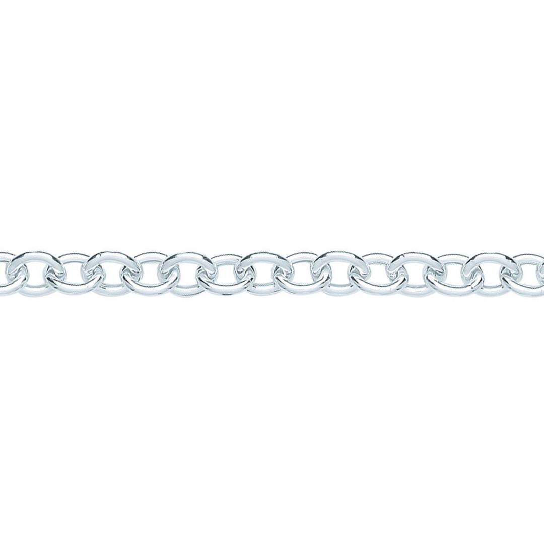 Silver  Classic Polished Oval Belcher Bracelet 6mm - GVB460