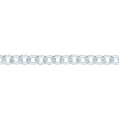 Silver  Classic Polished Oval Belcher Bracelet 6mm - GVB460